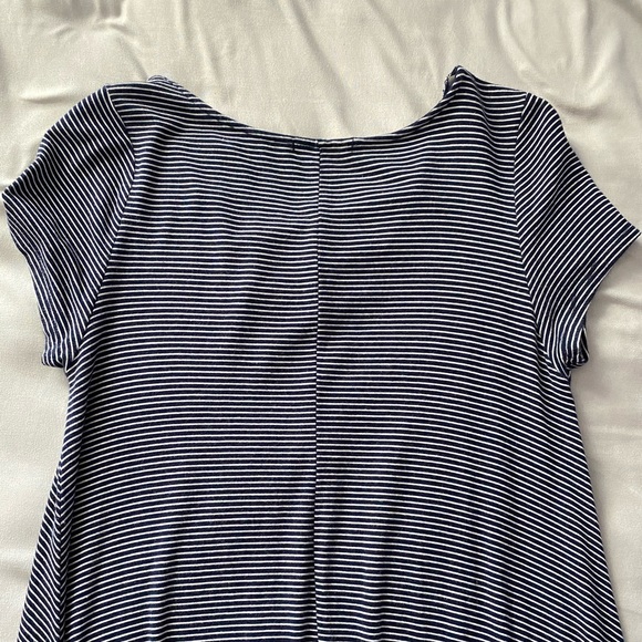 Flowy Navy Striped Summer Dress - Picture 2 of 3